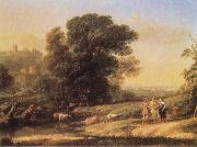 Claude Lorrain Landscape with Cephalus and Procris reunited by Diana oil on canvas